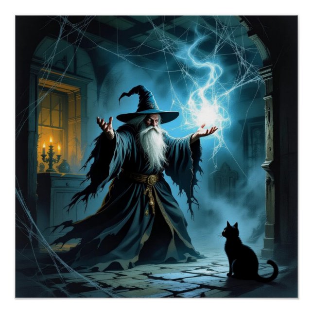 Wizard / Cat Poster (Front)