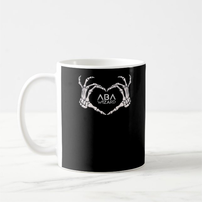 Wizard Classic - Skeleton Hands Heart Coffee Mug (Left)