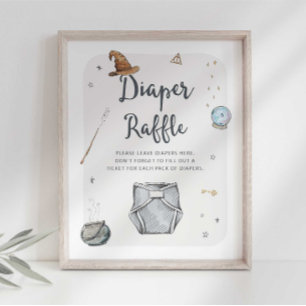 Wizard Diaper Raffle Sign