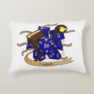 Wizard Dice Design Decorative Cushion