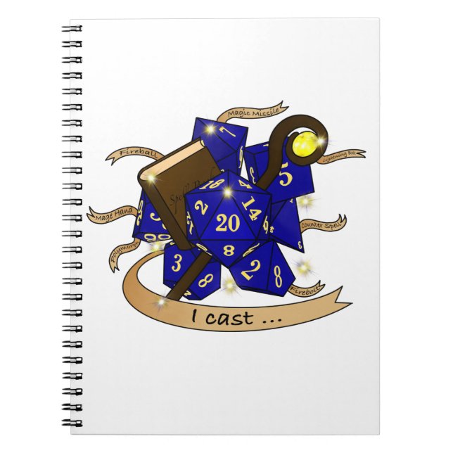 Wizard Dice Design Notebook (Front)