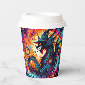 Wizard dragon of knowledge paper cup