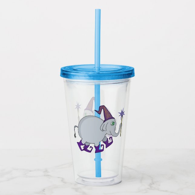 Wizard Elephant Acrylic Tumbler (Front)