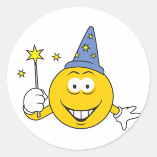 Wizard Face Classic Round Sticker