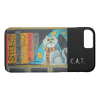 Wizard Folk Art Cat Magical Fun Spell Painting