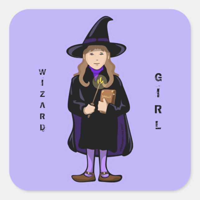 Wizard Girl Sticker (Front)