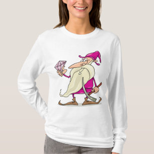 Wizard Gnome with Large Diamond Gemstone T-Shirt
