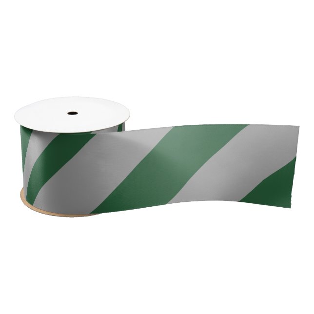 Wizard Green and Grey Satin Ribbon (Spool)