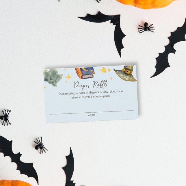 Wizard Halloween Boy Diaper Raffle Baby Shower Enclosure Card (Creator Uploaded)