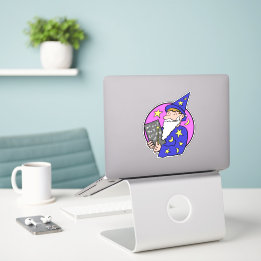 Wizard Image in Colour Sticker