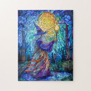 Wizard in Forest with Magic Jigsaw Puzzle