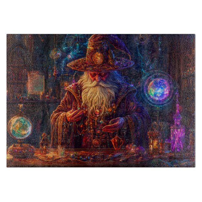 Wizard in his Study Cutting Board (Front)