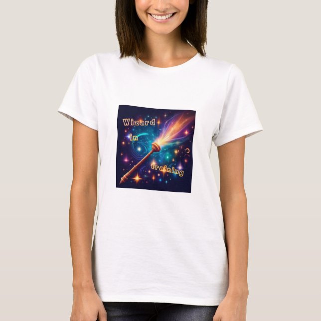 Wizard in Training Fantasy Design T-Shirt (Front)