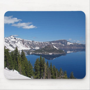Wizard Island, Crater Lake National Park, Oregon Mouse Pad