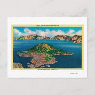 Wizard Island from Llao CliffCrater Lake, OR Postcard