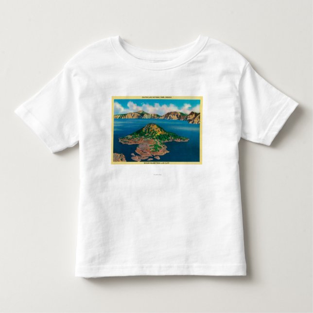 Wizard Island from Llao CliffCrater Lake, OR Toddler T-Shirt (Front)