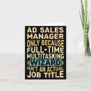 Wizard Job Title Quote - Funny Ad S Manager Card