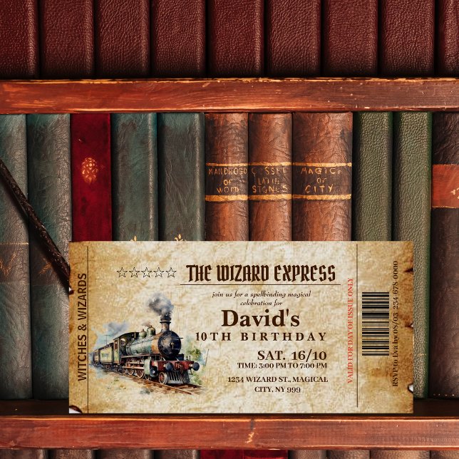 Wizard Magical Fabulous Kids Birthday Party  Holiday Card (Creator Uploaded)