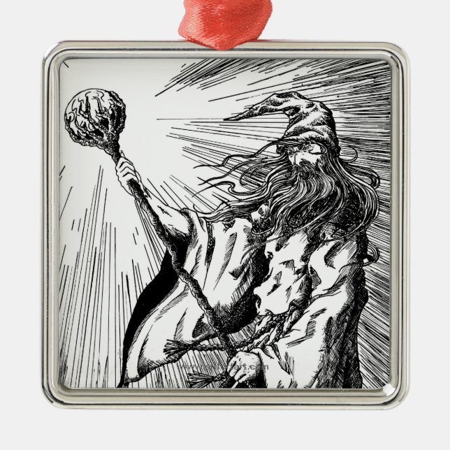 Wizard Metal Tree Decoration (Front)