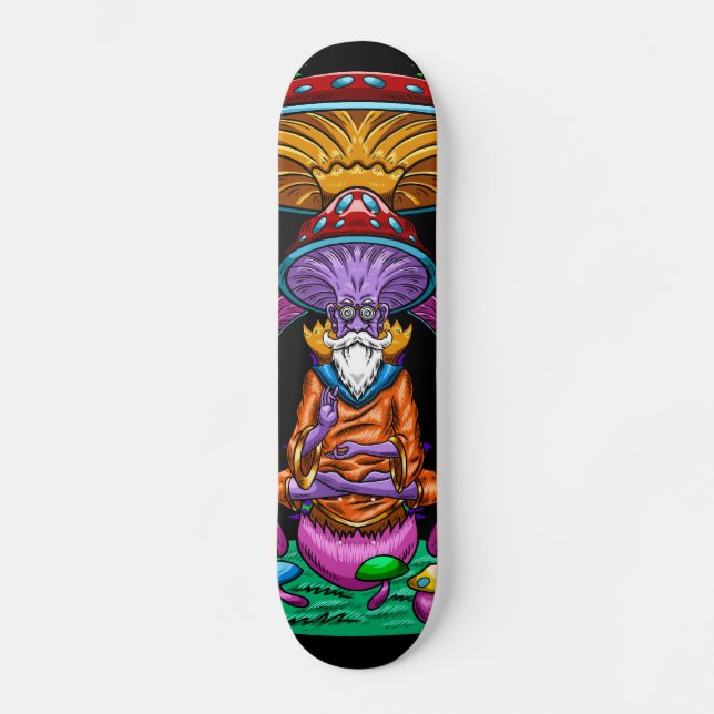 Wizard Mushroom Head Skateboard (Front)