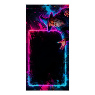 Wizard Neon Board Poster