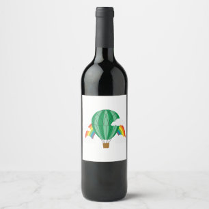 Wizard Of Oz Balloon Wine Label