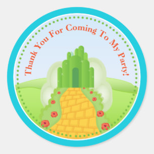 Wizard Of Oz Birthday Party Favour Stickers