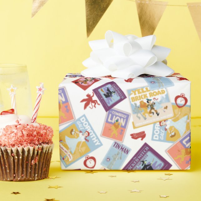 Wizard of Oz™ Character Print Toss Pattern Wrapping Paper (Birthday Party)