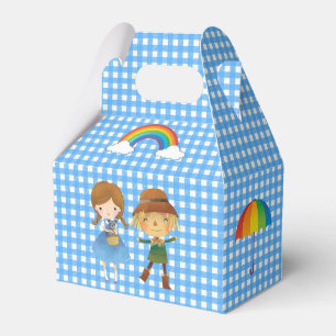 Wizard of Oz Characters on Blue and White Gingham Favour Box