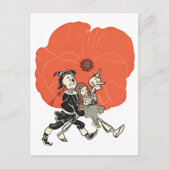 Wizard of Oz Dorothy and Poppies Postcard (Front)