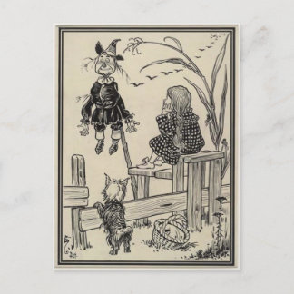 Wizard of Oz Dorothy and the Scarecrow Postcard