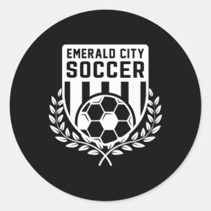Wizard Of Oz Emerald City Soccer Footbyll Costume  Classic Round Sticker