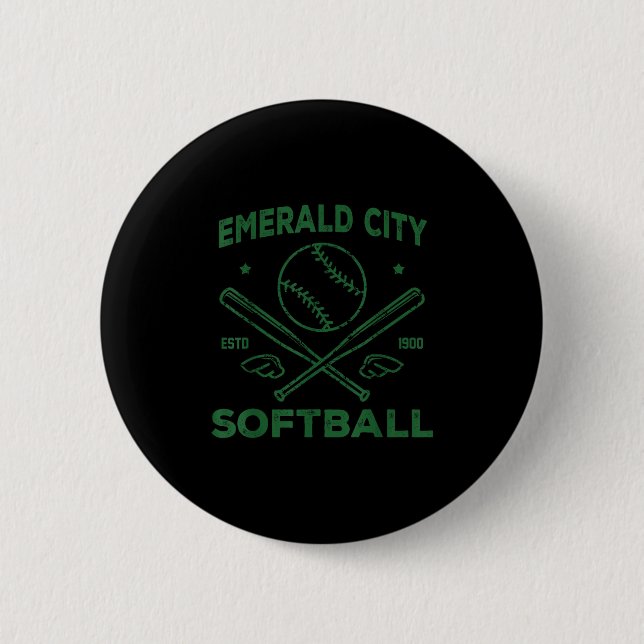 Wizard Of Oz Emerald City Softball Costume Hallowe 6 Cm Round Badge (Front)