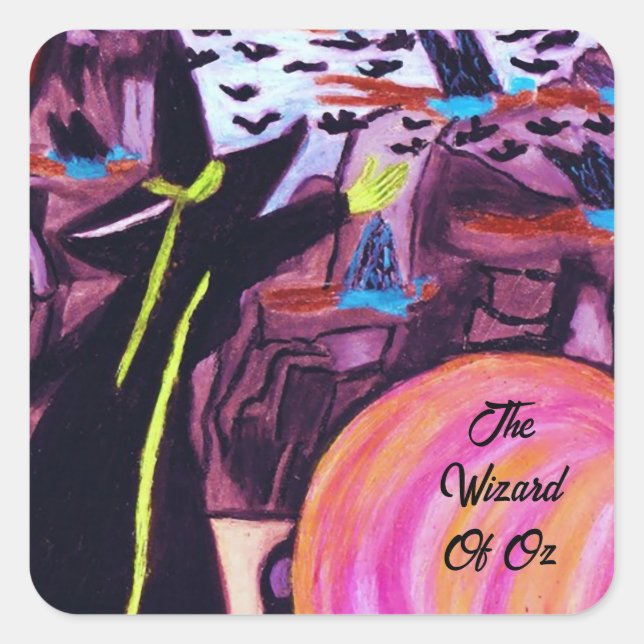 WIZARD OF OZ FLY FLY FLY  SQUARE STICKER (Front)