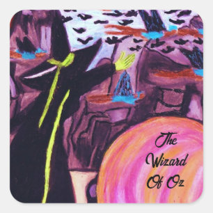 WIZARD OF OZ FLY FLY FLY  SQUARE STICKER