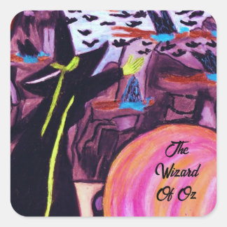 WIZARD OF OZ FLY FLY FLY  SQUARE STICKER