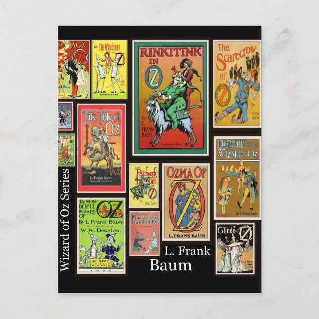 WIzard of Oz L Frank Baum Collage Postcards (Front)