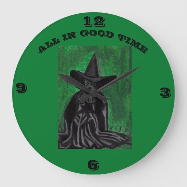WIZARD OF OZ MELTING WITCH LARGE CLOCK (Front)