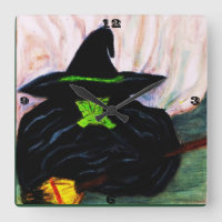 WIZARD OF OZ MELTING WITCH SQUARE WALL CLOCK