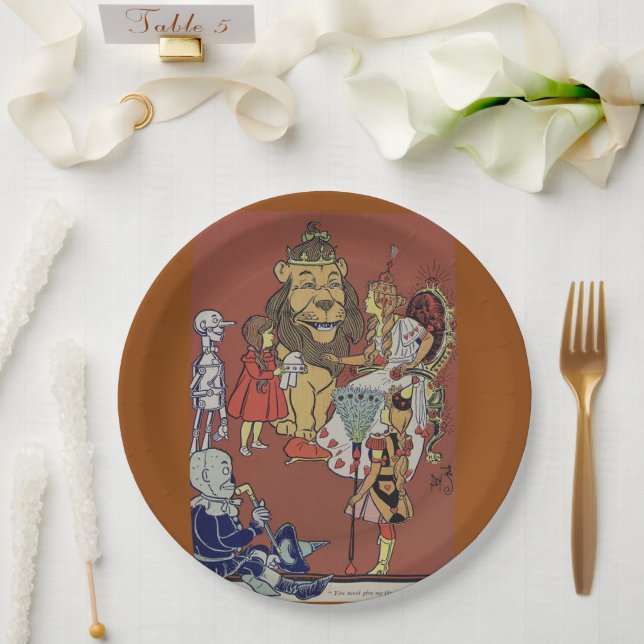 Wizard of Oz Paper Plate (Wedding)