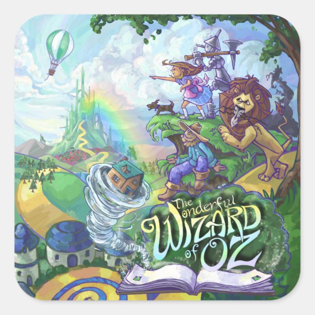 Wizard of Oz Square Sticker (Front)