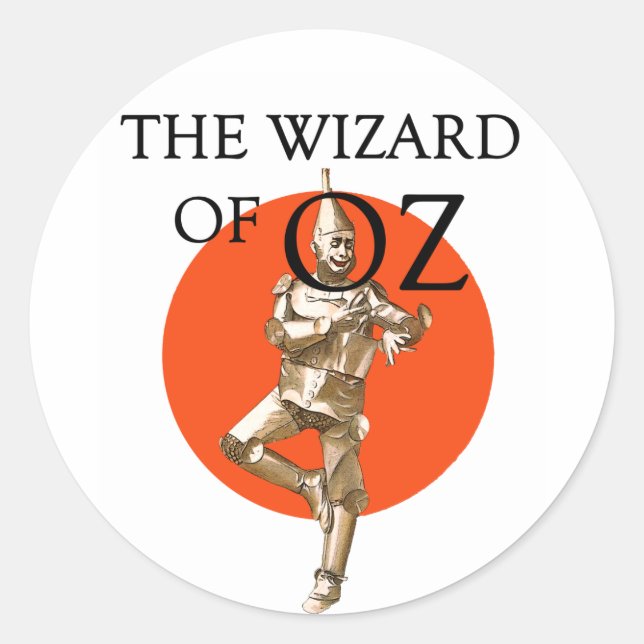 Wizard of Oz Tin Man Stickers (Front)