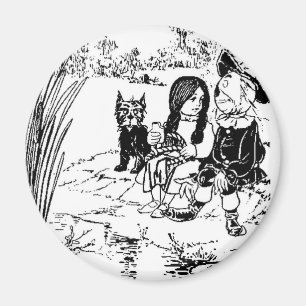 Wizard of Oz Toto, Dorothy and Scarecrow Magnet