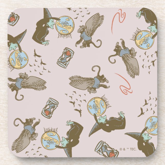 Wizard of Oz™ Wicked Witch™ Crystal Ball Pattern Coaster (Front)