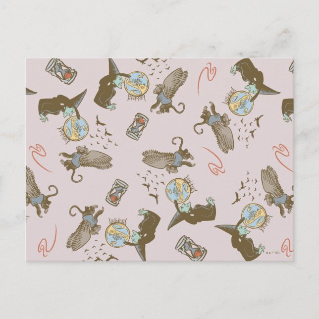 Wizard of Oz™ Wicked Witch™ Crystal Ball Pattern Postcard (Front)
