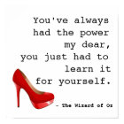Wizard of Oz you've always had the power quote