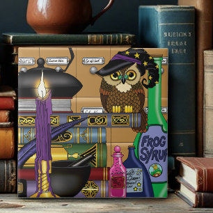 Wizard Owl Books Potions Tile