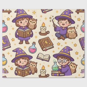 Wizard Owl Fantasy Wrapping Paper