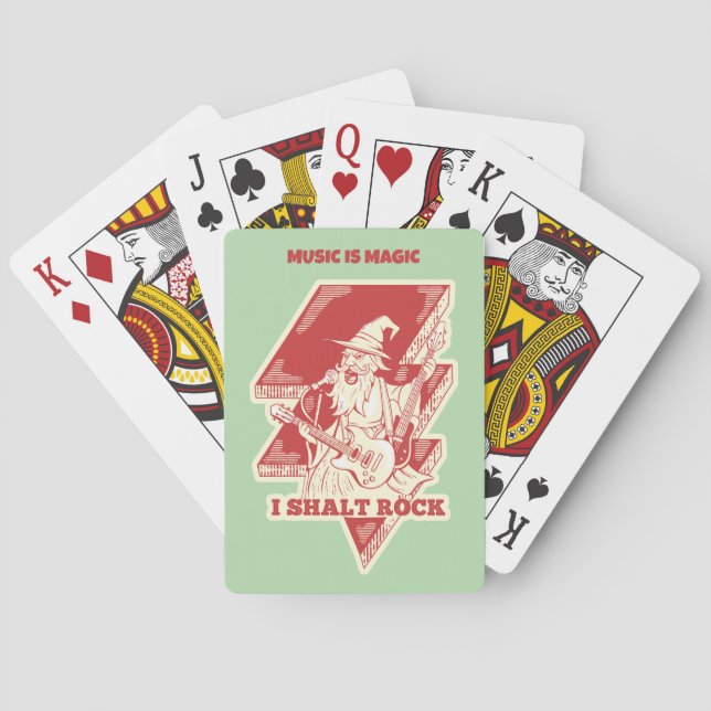 Wizard playing guitar playing cards (Back)