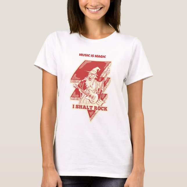 Wizard playing guitar T-Shirt (Front)